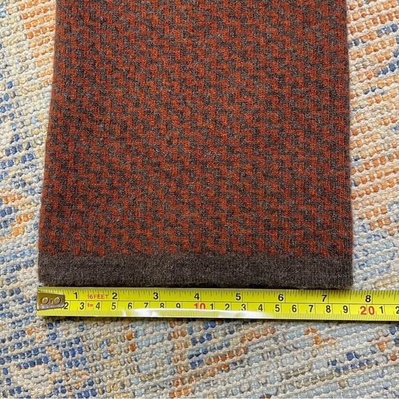 VTG Chiaramente Small Cape/Cardigan Wool Blend Orange/Red/Gray - Picture 2 of 11